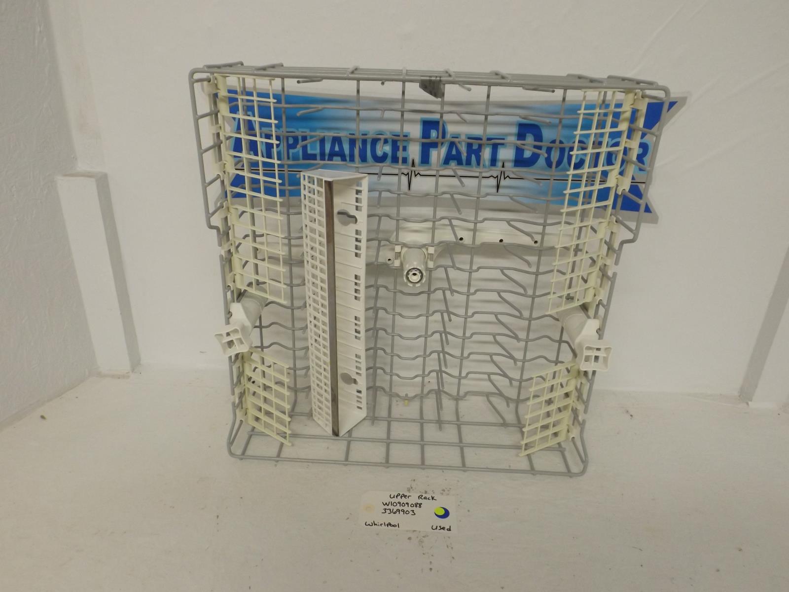 Whirlpool Dishwasher W10909088 3369903 Upper Rack Used Whirlpool Dishwasher W10909088 3369903 Upper Rack Used
